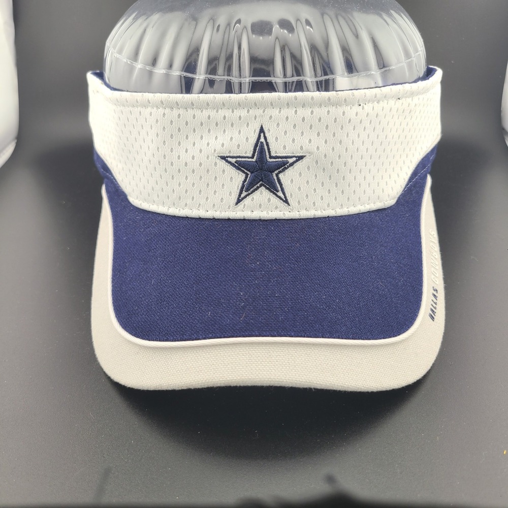 Reebok Dallas Cowboys NFL Visor Cap Mens Navy Blue White Mesh Adjustable Hat
